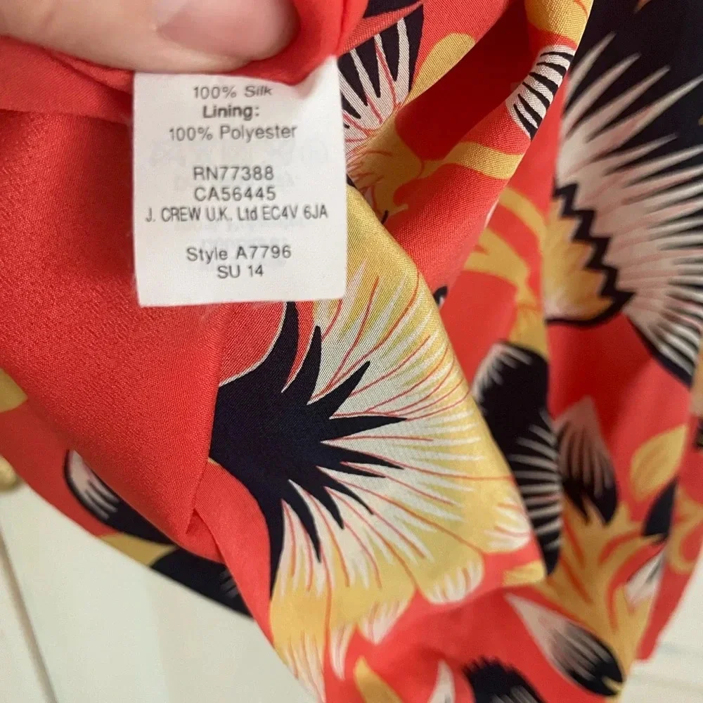 J Crew silk floral print mini dress size 2 - Picture 5 of 7